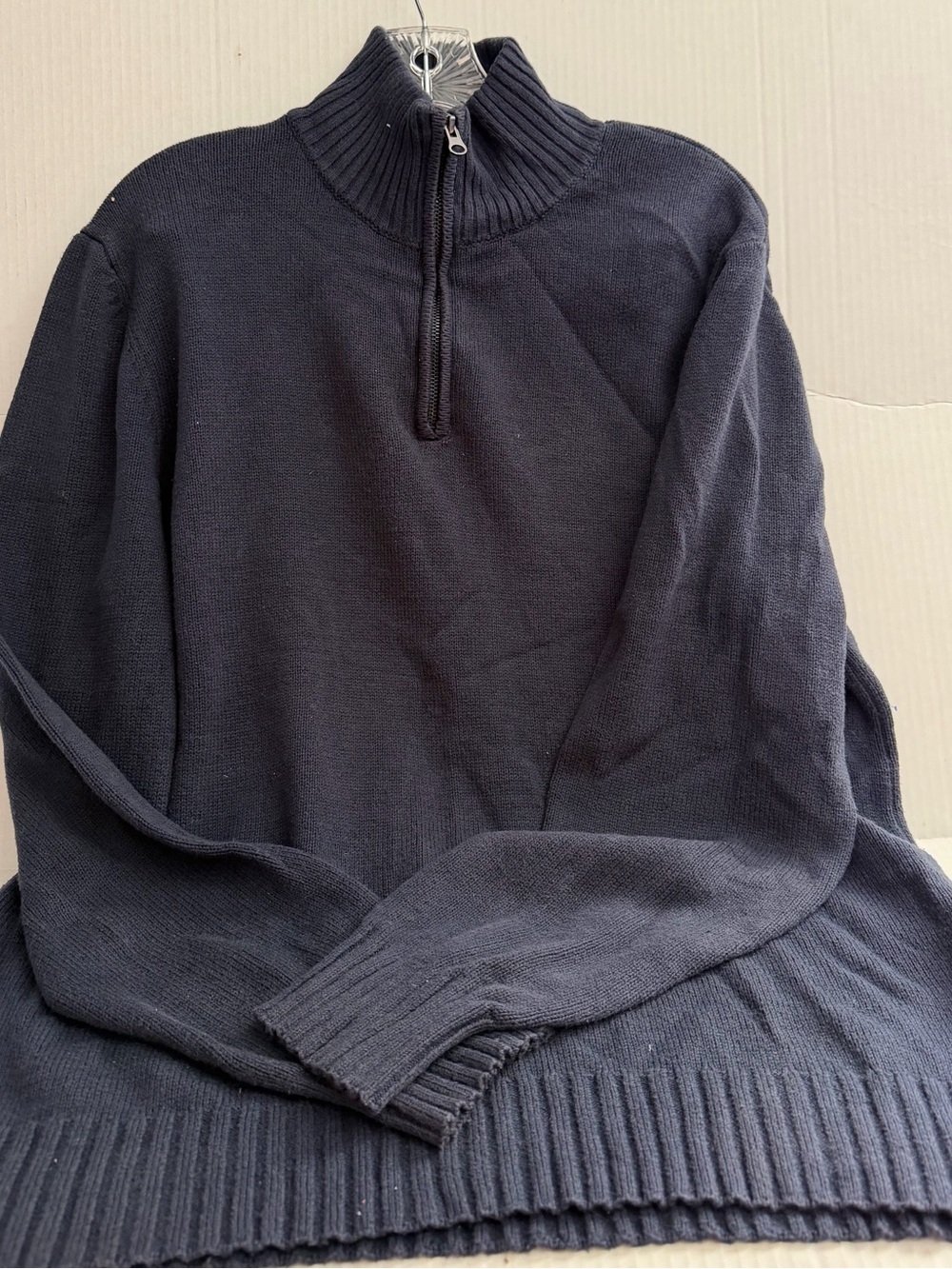 Prince & Fox Men's Half-Zip Navy Blue Sweater